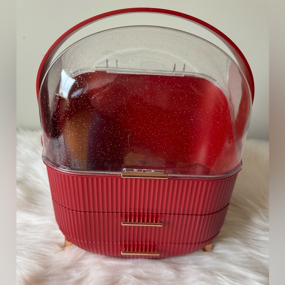 Red Tiered Organizer with Clear Lid (NEW)
